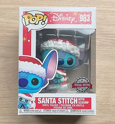 Buy Funko Pop Disney Lilo & Stitch - Santa Stitch #983 + Free Protector • 39.99£