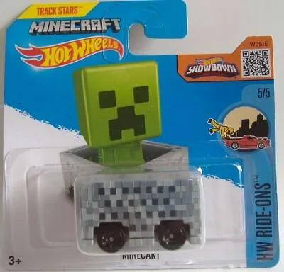 Buy Hotwheels (2016 RIDE-ONS) MINECRAFT MINECART - 1:64 Scale - On Short Card • 4.99£