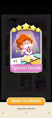 Buy Tycoon Hustle - Monopoly Go - 5 Star Card Sticker - FAST DELIVERY - Set 18 • 3.99£