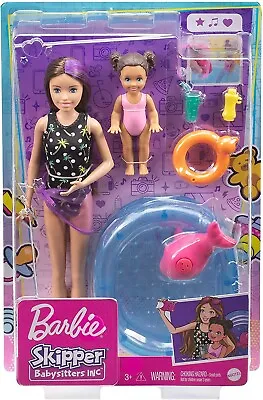 Buy Original Barbie MATTEL GRP39 SKIPPER BABYSITTER Doll With POOL & BABY • 23.12£