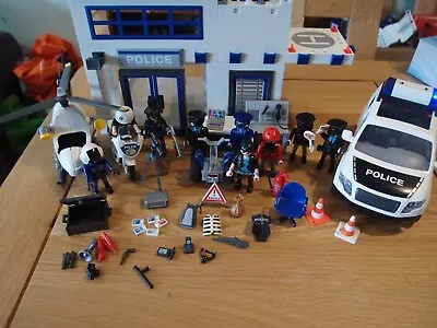 Buy Playmobil City Action #9372 Police Station/Helicopter/Car/ Figures /Accessories • 30£