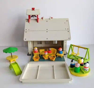 Buy Vintage 1970s Fisher Price Play Family School Playset Figures & Accessories • 29.99£