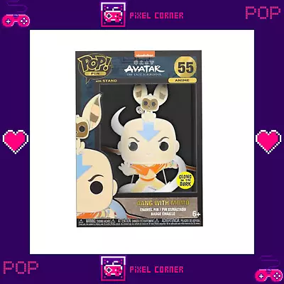 Buy Funko Pop! Pin: Avatar: The Last Airbender - Aang With Momo #55 • 12.99£