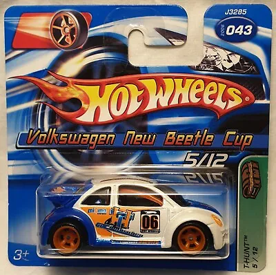 Buy 2006 Hot Wheels Treasure T Hunt - Volkswagen New Beetle Cup - MINT EU SHORT CARD • 69.99£