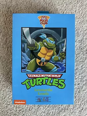 Buy NECA Teenage Mutant Ninja Turtles LEONARDO (VHS) Cartoon PIZZA CLUB, UK IN HAND • 45£
