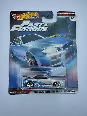 Buy Hot Wheels Fast And Furious Nissan Skyline GT-R R34 Fast Imports 1/5 Premium • 59.99£
