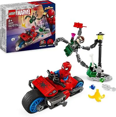 Buy LEGO Marvel Motorcycle Chase: Spider-Man Vs. Doc Ock Construction Set 76275 • 11.99£