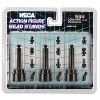 Buy NECA Action Figure Head Display Stands 3pcs Set Black Fits Most 6  To 8  Figure • 16.79£