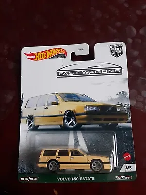 Buy Hot Wheels Premium Volvo 850 Estate Model. Yellow. 2019 Car Culture Fast Wagons. • 19.99£