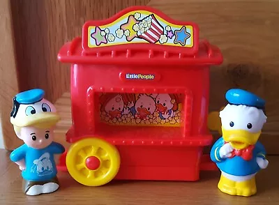 Buy Fisher Price Little People Magic Of Disney Donald Duck Popcorn Cart Toy Playset • 15£