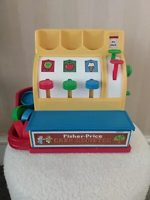 Buy Vintage 1974 Fisher Price Cash Register Till With 5 Coins Childrens Retro Toy • 14£