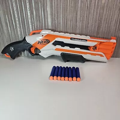 Buy Nerf N-Strike Elite Roughcut 2x4 Blaster - 8 Darts - White Orange FREE SHIPPING  • 9.99£