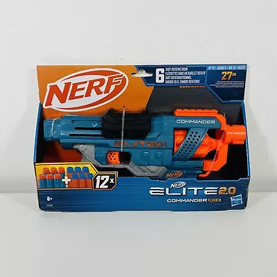Buy Nerf Elite 2.0 Commander RD-6 Blaster, 12 Official Nerf Darts, Hasbro Toy Gun • 12.95£