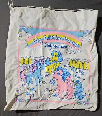 Buy My Little Pony Vintage G1 Merchandise - Club Member Drawstring Bag 1985 Hasbro • 14.99£