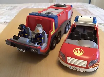 Buy Playmobil Airport Fire Truck 5337 & Fire Chief Car 5364 Not Complete. • 6.99£