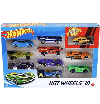 Buy Hot Wheels 10-Car Pack Of 1:64 Scale Vehicles​, Gift For Collectors & Kids Ages • 15.99£