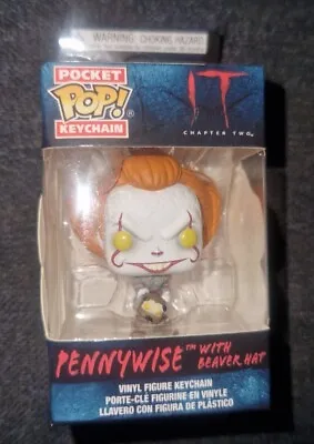 Buy IT Chapter 2 Funko Pocket POP! Vinyl Keychain - Pennywise With Beaver Hat • 5£