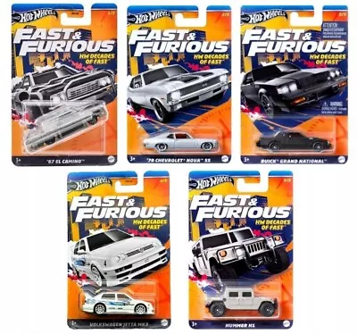 Buy HOT WHEELS FAST AND FURIOUS HW DECADES OF FAST 1-5 Set Cars HRW43 • 52.51£