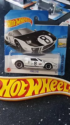 Buy Hot Wheels ~ Ford GT40, White & Black Livery, Short Card.  More Ford's Listed!! • 3.39£
