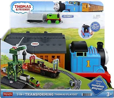 Buy Thomas & Friends Fisher-Price 2-in-1 Transforming Thomas Playset, Push-along Tra • 36.99£