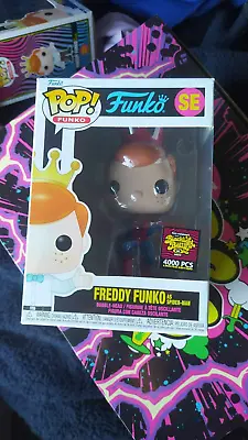 Buy Funko Pop Freddy Funko As Spider-Man Blacklight Battle 4000PCS Vinyl Figure 2022 • 165£