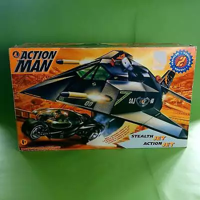 Buy ACTION MAN ☆ STEALTH JET & MOTORCYCLE For Figure Vintage HASBRO Boxed 90's Loose • 89.99£