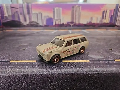 Buy Hot Wheels '71 Datsun 510 Wagon Grey / Brown  Wheel Swapped On Real Riders • 7.77£