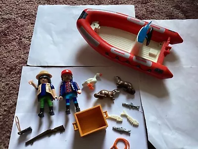 Buy Playmobil 5559 Wildlife Floating Boat, Explorers, Otters & Goose. (Not Complete) • 7.50£