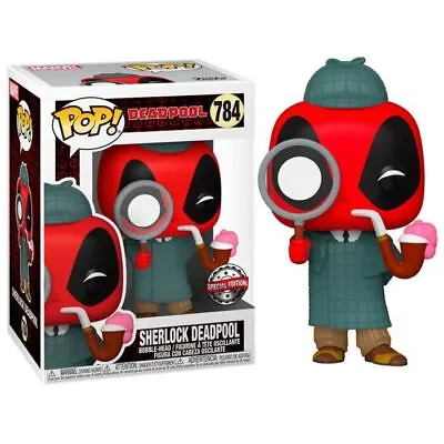 Buy Funko Pop! Marvel Sherlock Deadpool Exclusive Figure #784 • 24.95£