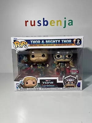 Buy Funko Pop! Marvel Thor Love And Thunder - Thor And Mighty Thor 2 Pack • 15.99£
