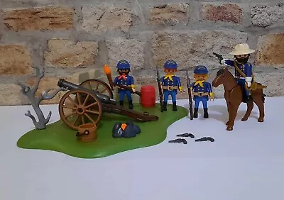 Buy Playmobil Union Soldiers Bundle With Cannon, Western Playset, Rare Selection,ACW • 35.60£