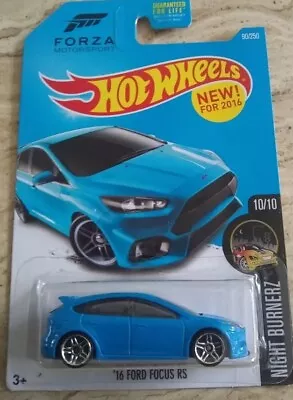 Buy Hot Wheels '16 Ford Focus RS Forza Nitrous Blue Night Burnerz L /Card 1st Issue  • 8.99£