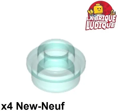Buy Lego 4x Flat Round Plate Round Hole Open Stud 1x1 Trans Light Blue 85861 New • 1.39£