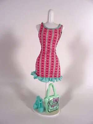 Buy Fashion Fashion Clothing For Barbie Doll 3 Piece Summer Dress Bag Shoes (13800) • 10.23£
