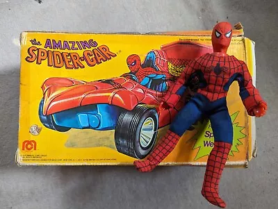 Buy Mego Spider-man And Spider-car Wgsh Marvel Retro Playset Car Please Read • 90£
