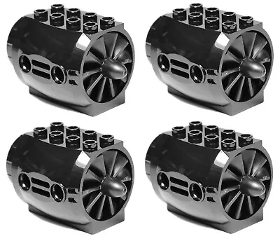 Buy LEGO Technic / City Jet Engine X4 Black Blades Rotors For Aircraft Plane  • 6.27£