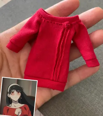 Buy 1/12 Scale Female Doll Open Back Red Sweater For 6'' Figma Yor • 25.19£