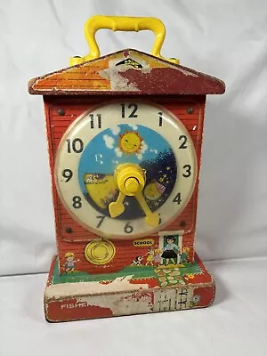 Buy Vintage Retro Fisher Price Teaching Clock Musical Box Non Working • 4.99£