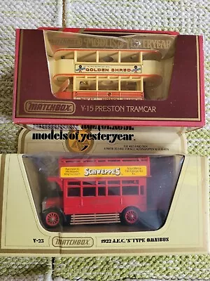 Buy Matchbox Models Of Yesteryear Y-15 Preston Tramcar & 1922 A.E.C. S Type Omnibus • 4.99£