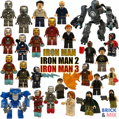 Buy Pick Your LEGO Iron Man Trilogy Marvel Minifigures - War Machine, Tony Stark... • 13.49£