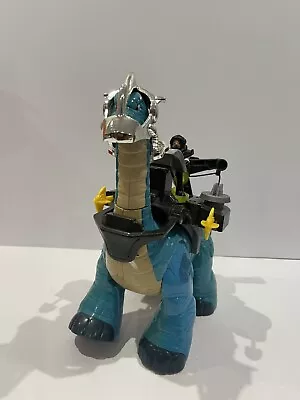 Buy Fisher-Price Imaginext Blue Apatosaurus Dinosaur 11 Inches Tall 2010 • 18£