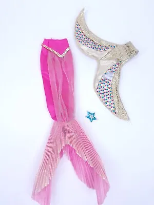 Buy Barbie Fountain Mermaid Skirt, Jewel Hair Mermaid Fin, Midge Star Mattel Vintage • 16.98£