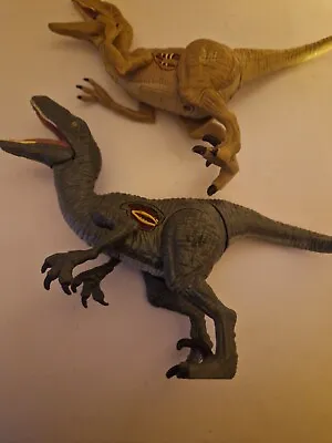 Buy Jurassic Park World Hasbro  Dinosaur Toy Action Figure Velociraptor X 2 Used • 15.99£