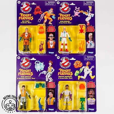 Buy GHOSTBUSTERS FRIGHT FEATURE Set Of 4 Kenner Hasbro Real Classics Venkman Spengler • 78.08£