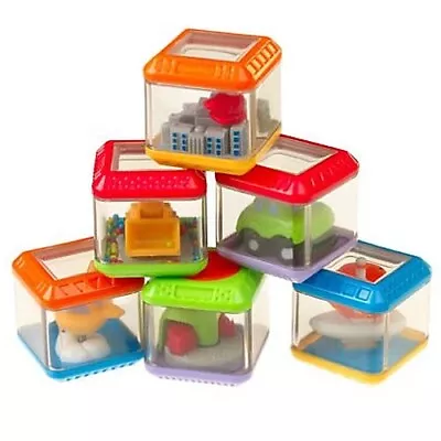Buy New 6pc Fisher-price Peek A Blocks Fun Baby Kids Toy Play Educational Xmas Gift • 50£