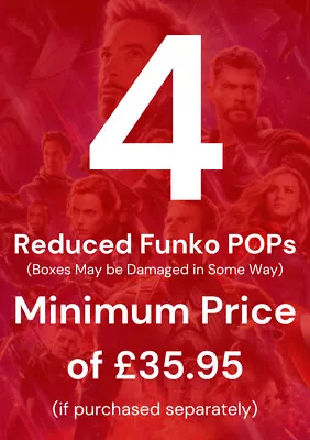 Buy Funko POP Mystery Box - 4 Damaged Box Marvel Funko POP With Protector • 27.99£