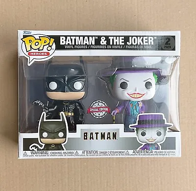 Buy Funko Pop DC Heroes Batman & The Joker Metallic 2-Pack (Box Damage) + Protector • 24.99£