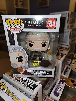 Buy Geralt Igni Exclusive #554 The Witcher Wild Hunt Funko Pop Vinyl Netflix Rare • 30£