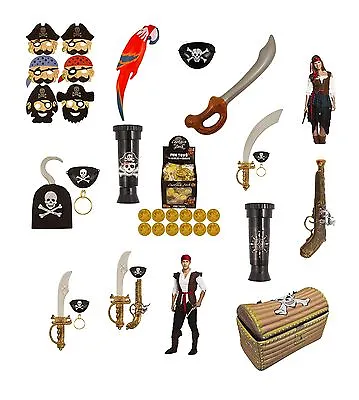 Buy Captain Jack Pirate Party Game Dress Up Birthday Gold Treasure Caribbean Toy UK • 3.99£