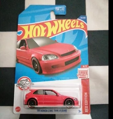 Buy 2021 Hot Wheels Target Exclusive Red Edition 99 Honda Civic Type R 125/250 • 59.99£